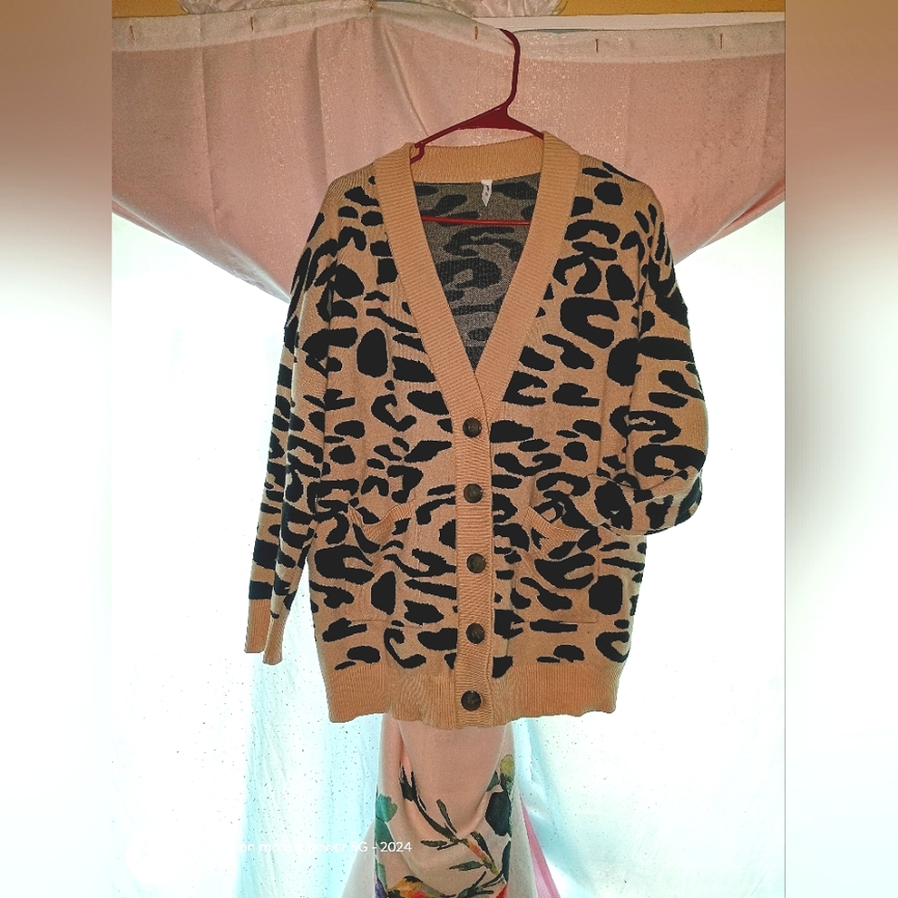 Leopard print cardigan